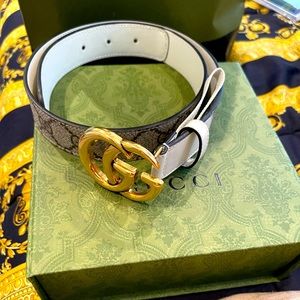 100% authentic Gucci belt GG and cream Size 70/28